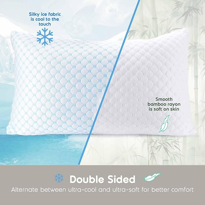Nestl Cooling Kids Pillow for Sleeping 1 Pack, Luxury Shredded Memory Foam - Image 4