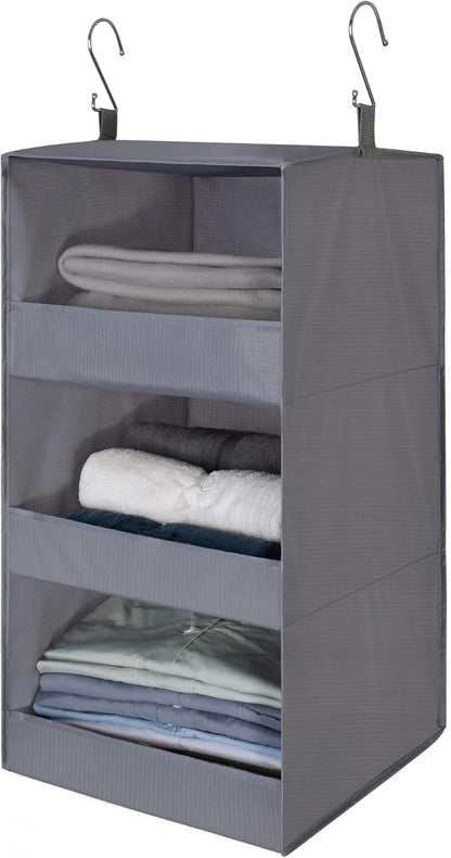 granny says 3-shelf hanging closet organizer, foldable storage, main product view