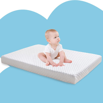 lilnap 3"" waterproof pack and play mattress, 38""x26""x3"", front angle view