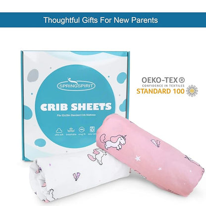 Girl Crib Sheets 2-Pack, Fitted 52'' x 28'' - Image 6