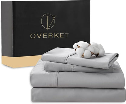 100% Egyptian Cotton Sheets King Size 4PCS 1000 Thread Count Sateen Weave Soft by overket