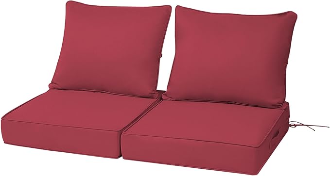 24x24'' Outdoor Chair Cushion Set of 2, UV&Fade Resistant Deep Seat Patio by Vulacko
