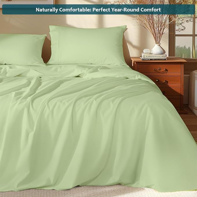Luxury Queen Sleeper Sofa Bed Sheet Set, 100% Egyptian Cotton, 338 Thread Count - Image 2