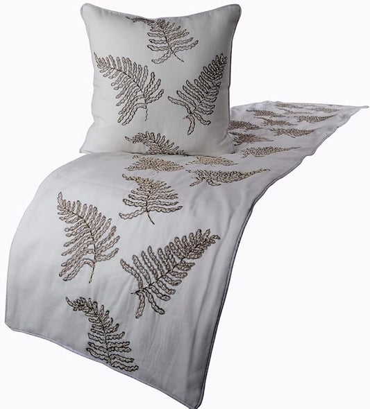 The HomeCentric White Bed Runner, CA King Size 86"x18" Decorative Bed Runner by TheHomeCentric