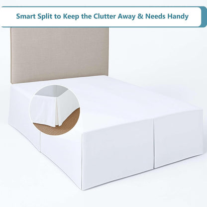 pleated bed skirt full size, easy fit with, package contents