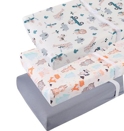 Changing Pad Cover Set 3 Pack Jersey Knit Ultra Soft by Tontukatu
