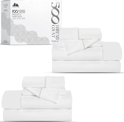 Mayfair Linen 100% Egyptian Cotton 2 Pack Full Sheet Set by MayfairLinen