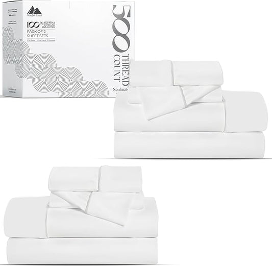 Mayfair Linen 100% Egyptian Cotton 2 Pack Full Sheet Set by MayfairLinen