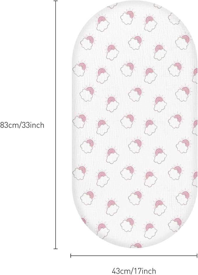 Muslin Bassinet Fitted Sheets, 2 Pack - Image 6