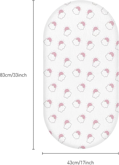 Muslin Bassinet Fitted Sheets, 2 Pack - Image 6