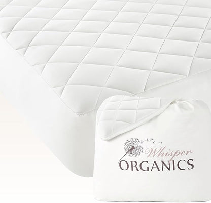 100% Cotton Organic Mattress Pad by WhisperOrganics