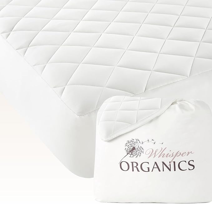 100% Cotton Organic Mattress Pad by WhisperOrganics