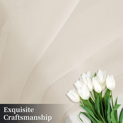 Sheer Curtains 84 Inches Long 2 Panels, Rod Pocket Short Curtain - Image 7