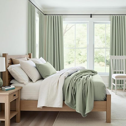 96 Inch Curtains 2 Panels Set Drapes 96 Inches Long Spring Curtain - Image 2