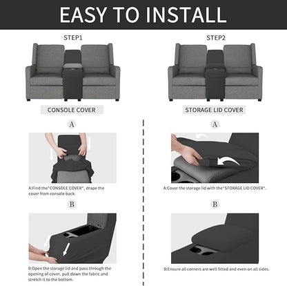 Easy-Going 2-Piece Recliner Console Cover - Image 5
