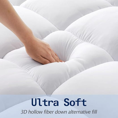 SOPAT Mattress Topper Cal King Size Extra Thick Mattress Pad 8-21" Deep Pocket - Image 2
