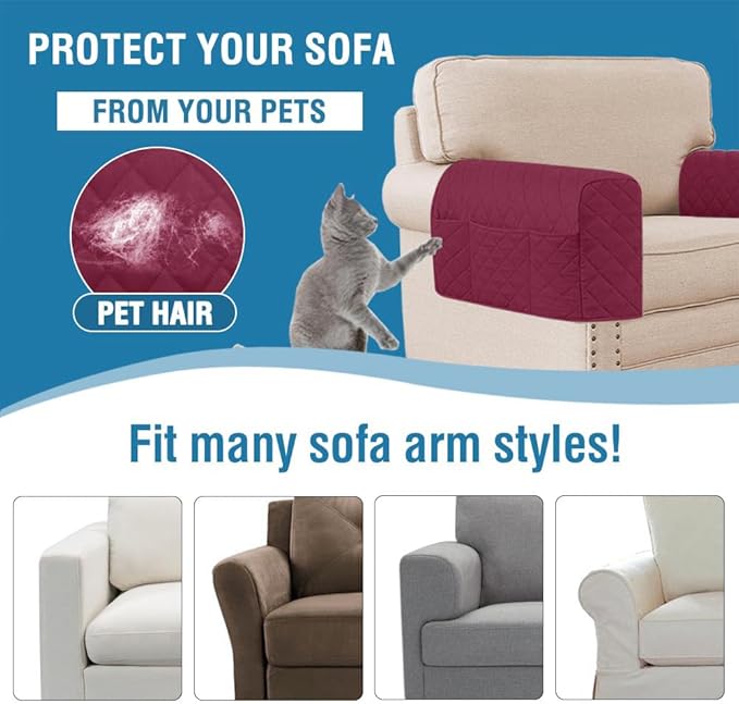 2 Pack Water Resistant Armrest Covers - Image 6