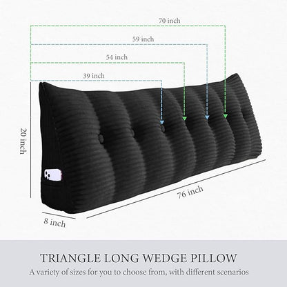 Wedge Headboard Pillow Dorm Room Reading Pillow Back Support - Image 3