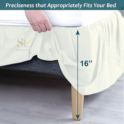Shreem Linen Ruffled Bed Skirt - Image 4