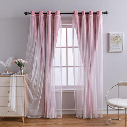 FANLI 2 Panels Star Blackout Curtains - Image 6