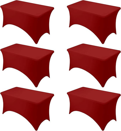 6-Pack Premium Red Spandex Tablecloths by DailySet