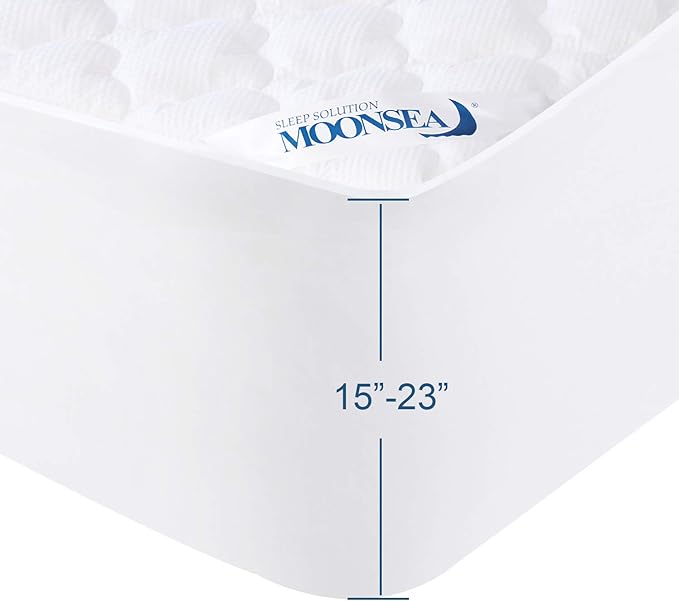 Queen Mattress Pad Thick Quilted Mattress Topper, Air Mattress Cover, Super - Image 5