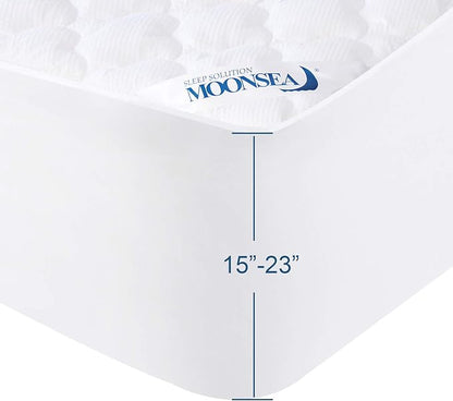 Queen Mattress Pad Thick Quilted Mattress Topper, Air Mattress Cover, Super - Image 5