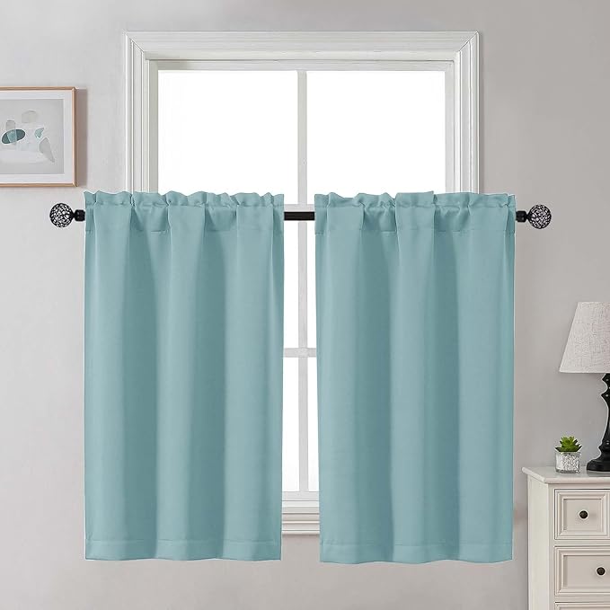 Gwine Short Curtains for Bedroom 45 Inches Long, Short Half Window Kitchen by Gwine