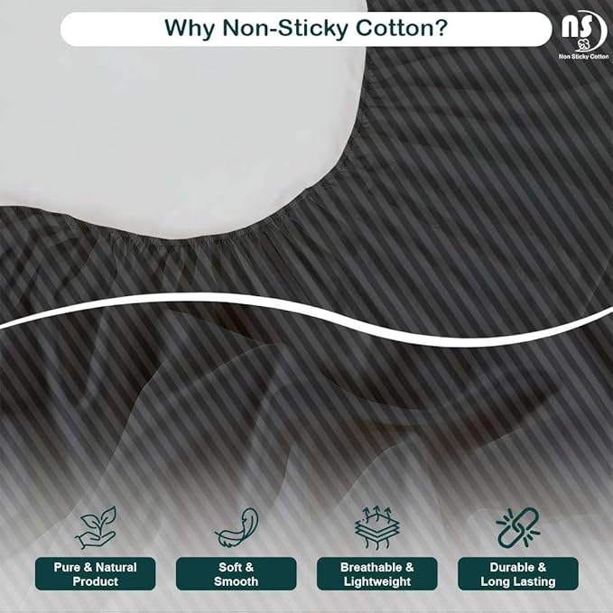 NON Sticky cotton Full Size Sleeper Sofa Sheets, 4 Piece Egyptian Cotton Bed - Image 4