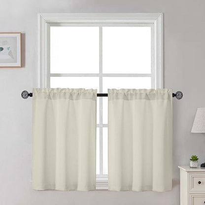 Gwine Short Curtains 30 Inch Length, Light Filtering Small Kitchen Window by Gwine