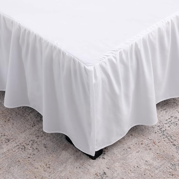 TSUTOMI Bed Skirt King Size Ruffled Bed Skirt - Image 2