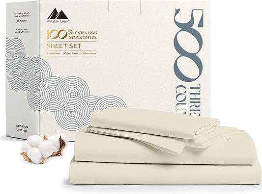 Mayfair Linen 500 Thread Count Full Cotton Sheets by MayfairLinen