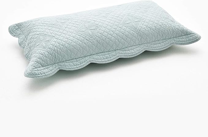 Calla Angel Sage Garden Luxury Pure Cotton Quilted Pillow Sham, King Pillow - Image 2