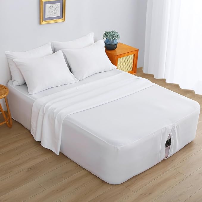 Air Mattress Sheet Set for 16-24 Inch Air Beds Queen Size, Deep Pocket Fitted by Antranfour