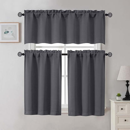 Gwine Charcoal Grey Blackout Curtains - Image 2