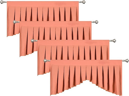 Valances for Windows Coral Window Valance for Living Room Rod Pocket Blackout - Image 3