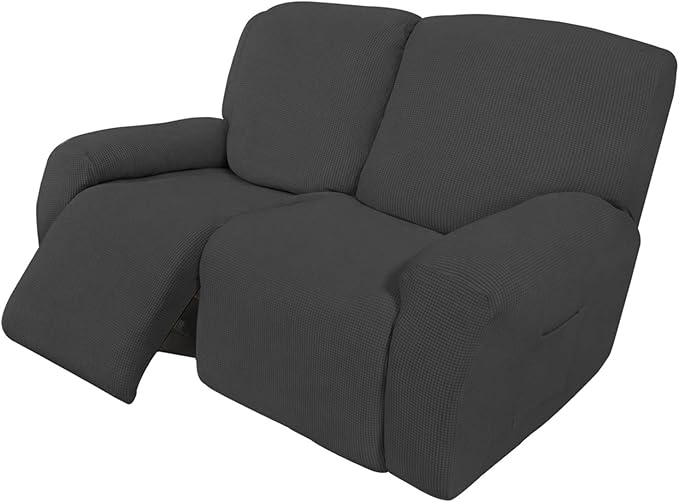 Easy-Going 6 Pieces Recliner Loveseat Stretch Sofa Slipcover Sofa Cover by Easy-Going