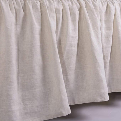 meadow park Washed Linen bedskirt, Queen Size 60" W x 80" L, Drop 16", Super - Image 4