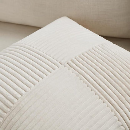 Fancy Homi 2 Packs Cream Decorative Throw Pillow Covers 22x22 Inch - Image 3