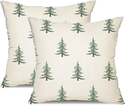 DFXSZ Christmas Pillow Covers 18x18 inch Set of 2 Christmas Tree Decorative by DFXSZ
