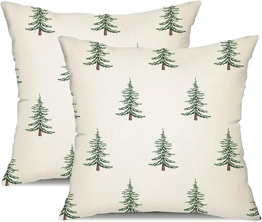 DFXSZ Christmas Pillow Covers 18x18 inch Set of 2 Christmas Tree Decorative by DFXSZ