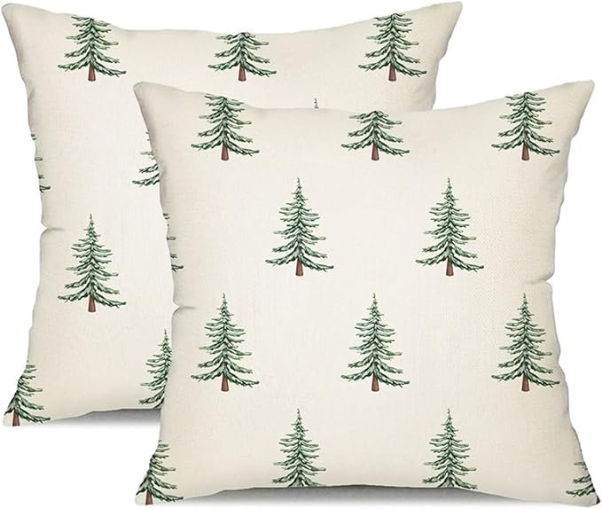 DFXSZ Christmas Pillow Covers 16x16 inch Set of 2 Christmas Tree Decorative by DFXSZ