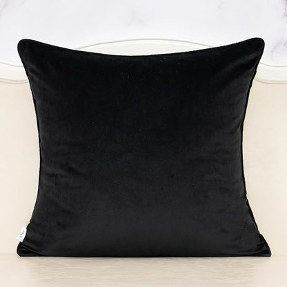Alerfa Black Floral Throw Pillow Cover 20 x 20 Inch Cut Velvet Sqaure Luxury - Image 2
