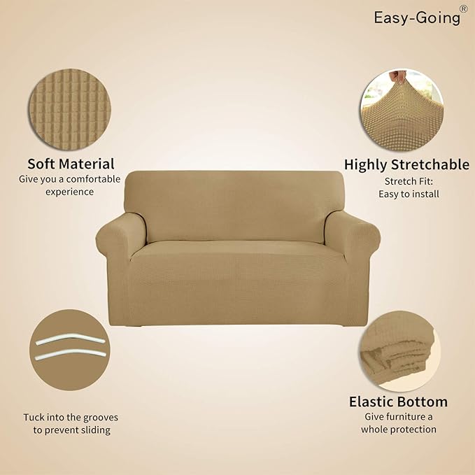 Easy-Going Stretch Sofa Slipcover 1-Piece Sofa Cover Furniture Protector Couch - Image 3