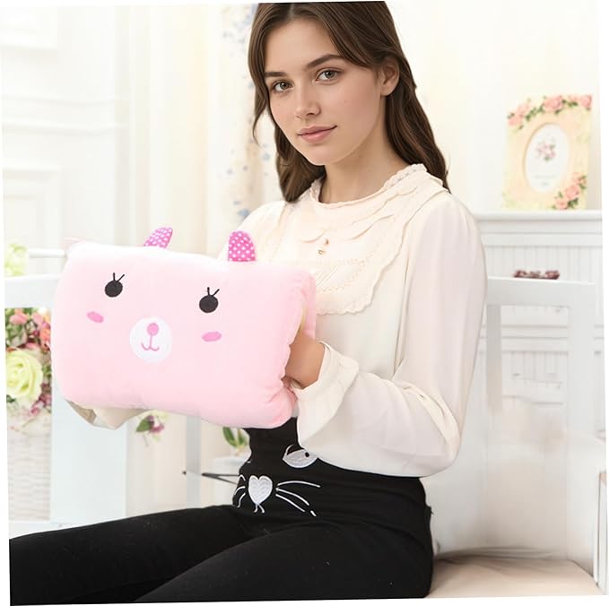 Hand Warmer Pillow, Kids Cartoon Rabbit Hand Warmer Pouch Non Electrical Arm - Image 2