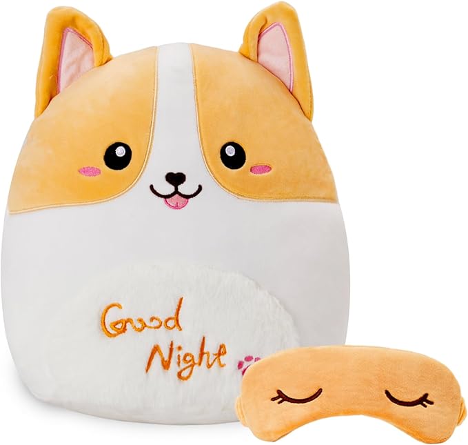 BSTAOFY Cute Corgi Puppy Soft Plush Pillow by Bstaofy