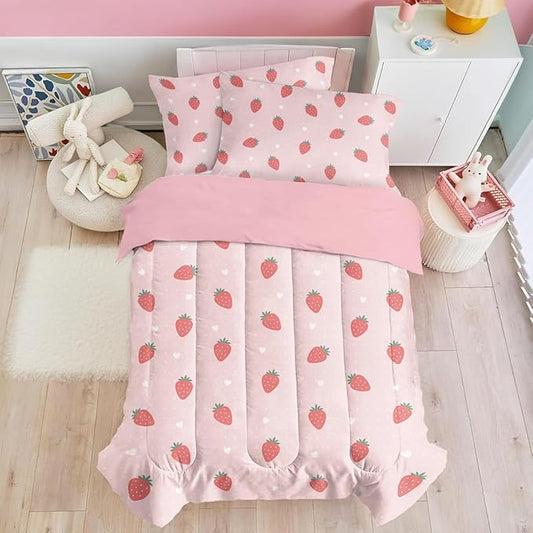 SANDJEST Strawberry Duvet Cover Sets Full Size by SANDJEST