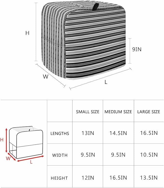 Black Stripes Stand Mixer Dust Cover - Image 6