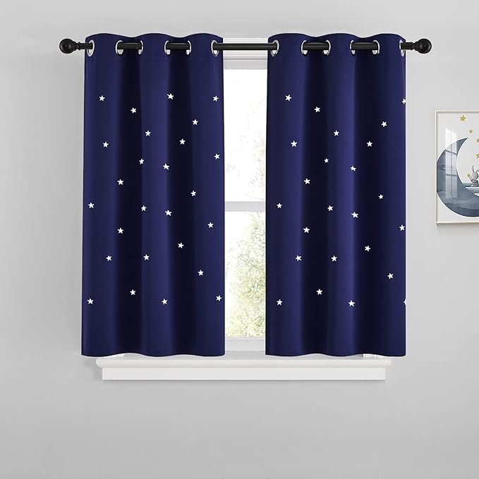 NICETOWN Star Cut Out Blackout Bedroom Curtain by NICETOWN