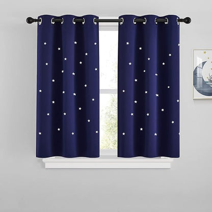 NICETOWN Star Cut Out Blackout Bedroom Curtain by NICETOWN